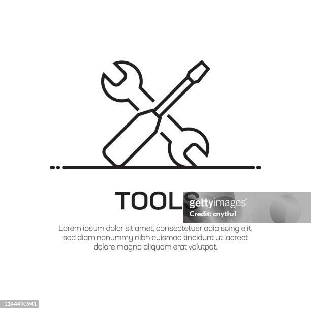 tools vector line icon - simple thin line icon, premium quality design element - toolbox stock illustrations