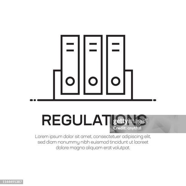 regulations vector line icon - simple thin line icon, premium quality design element - standardized testing stock illustrations