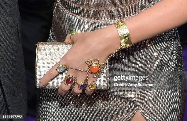 Scarlett Johansson, jewelry detail, attends the world premiere of Walt Disney Studios Motion Pictures "Avengers: Endgame" at the Los Angeles...