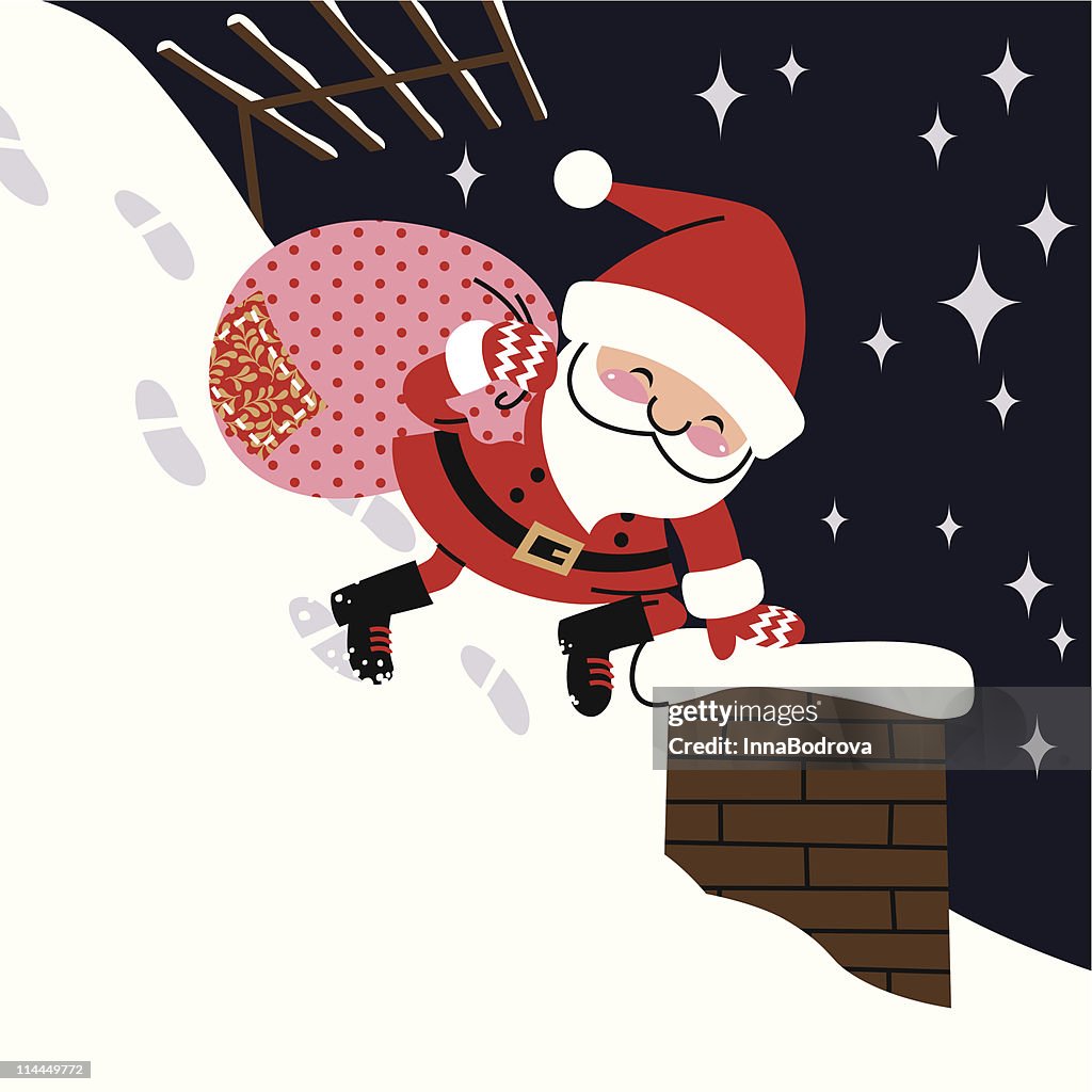Santa Klaus and Chimeny.