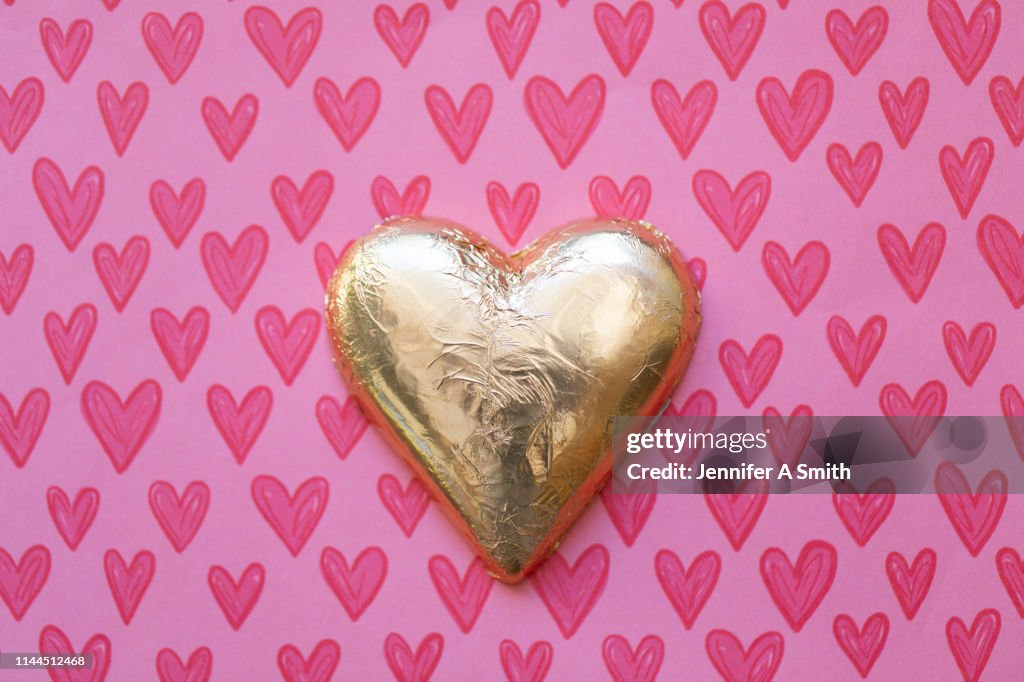 Golden Chocolate Heart
