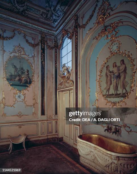 The Queen's bathroom, Royal palace of Caserta , Campania. Italy, 18th-19th century.