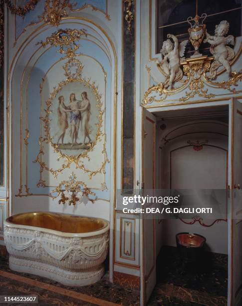 Queen's bathroom, Royal palace of Caserta , Campania, Italy, 18th-19th century.