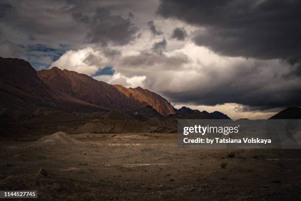 nature panorama with clouds in the mountains, morocco, africa - north africa landscape stock pictures, royalty-free photos & images