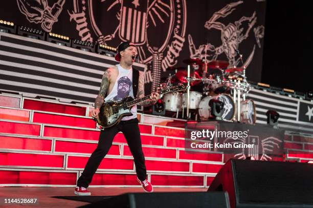 Willie Adler of Lamb of God performs at Ruoff Home Mortgage Music Center on May 16, 2019 in Noblesville, Indiana.