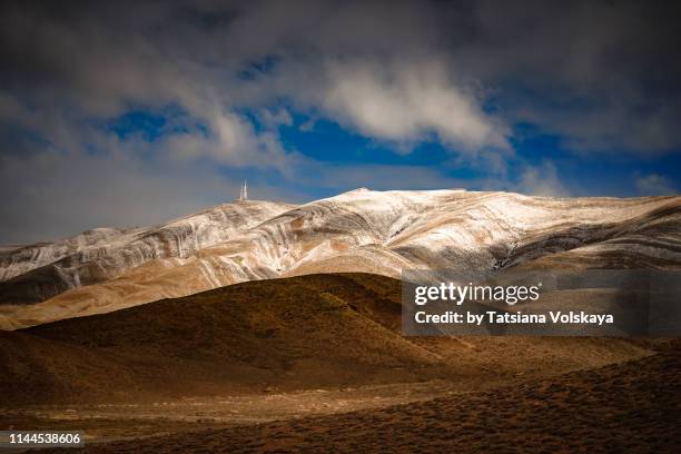 nature panorama with clouds in fantastic mountains, morocco, africa - atlas mountains morocco stock pictures, royalty-free photos & images