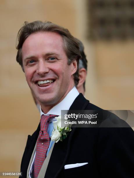 Thomas Kingston arrives for his wedding to Lady Gabriella Windsor at St George's Chapel, Windsor Castle on May 18, 2019 in Windsor, England.