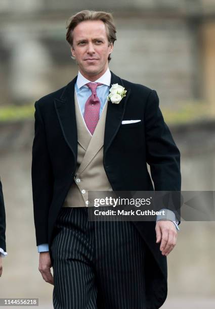 Thomas Kingston attends the wedding of Lady Gabriella Windsor and Mr Thomas Kingston at St George's Chapel, Windsor Castle on May 18, 2019 in...