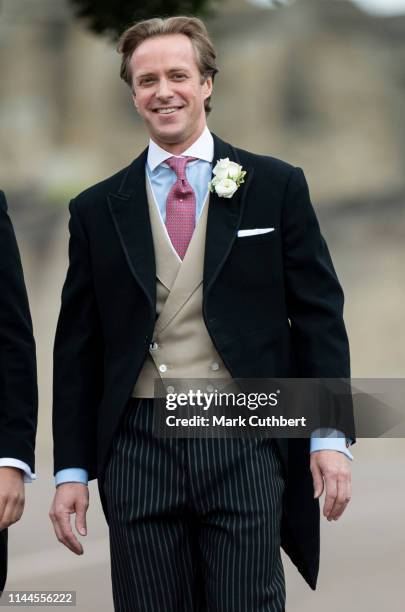 Thomas Kingston attends the wedding of Lady Gabriella Windsor and Mr Thomas Kingston at St George's Chapel, Windsor Castle on May 18, 2019 in...