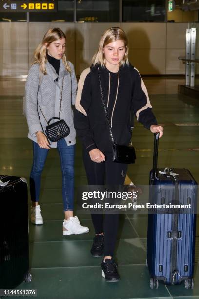 Cristina Iglesias Rijnsburguer and Victoria Iglesias Rijnsburguer is seen on April 21, 2019 in Madrid, Spain.