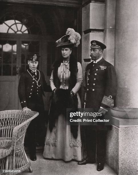 King George and Queen Mary with their son Prince Edward, May 1910. King George V and Queen Mary of Teck with their eldest son the Duke of Cornwall ....