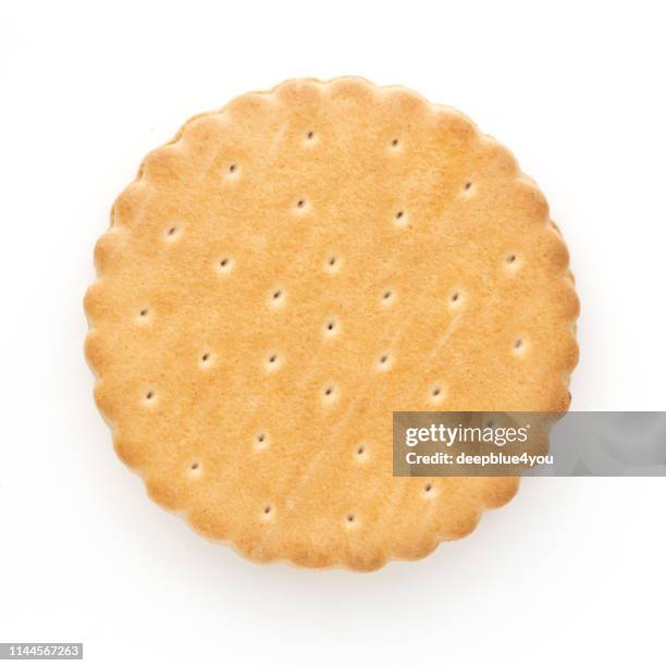 chocolate biscuit round top view - chocolate chip cookie on white stock pictures, royalty-free photos & images