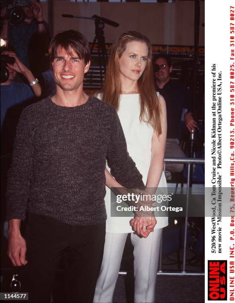 WestWood, Ca Tom Cruise and Nicole Kidman at the new movie premiere of the latest movie "Mission Impossible"