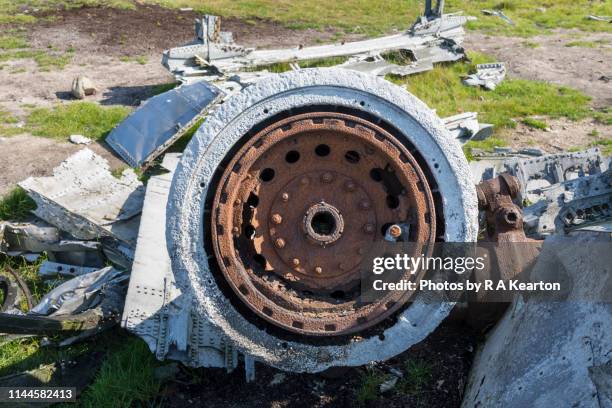 b-29 superfortress 'overexposed' wreckage on bleaklow, derbyshire, england - b 29 superfortress stock pictures, royalty-free photos & images