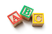 Toys: Alphabet Blocks - ABC Isolated on White Background