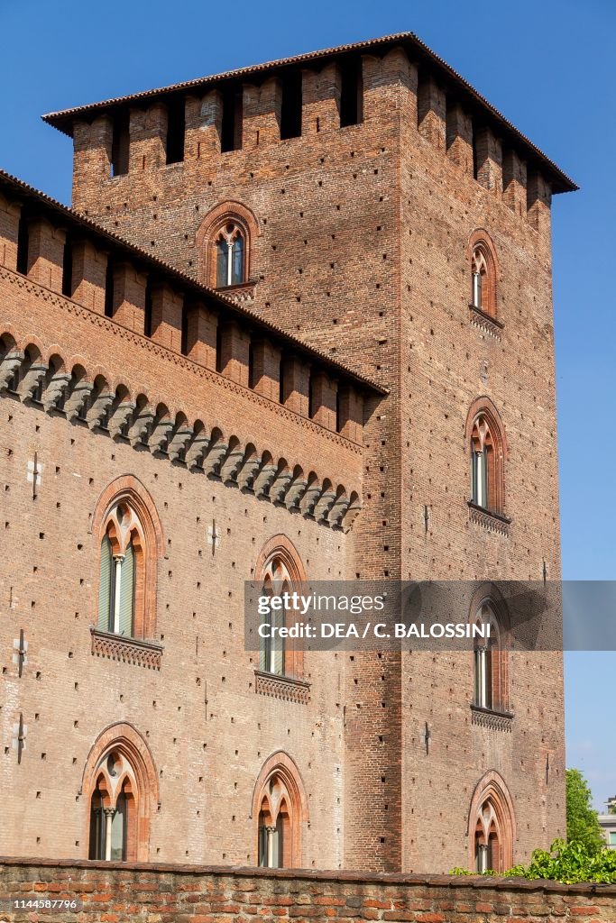 Corner tower of Visconti Castle, Pavia