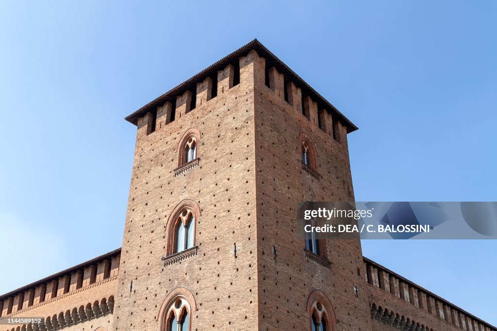 Corner tower of Visconti Castle, Pavia