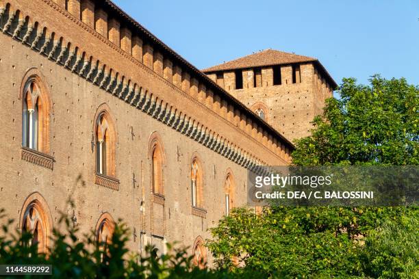 Visconti Castle, built between 1360 and 1366 by Galeazzo II Visconti, Pavia, Lombardy, Italy, 14th century.