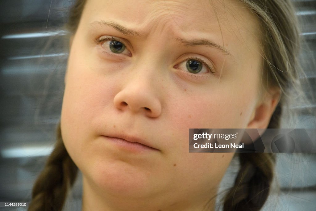 Greta Thunberg Addresses Parliament Climate Change Group Meeting