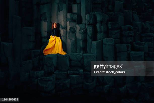 amazing fashion shot in iceland - royalty free stock pictures, royalty-free photos & images