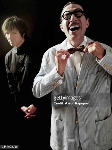Los Angeles Sparks Russell Mael and Ron Mael pose for a portrait in Hollywood, California