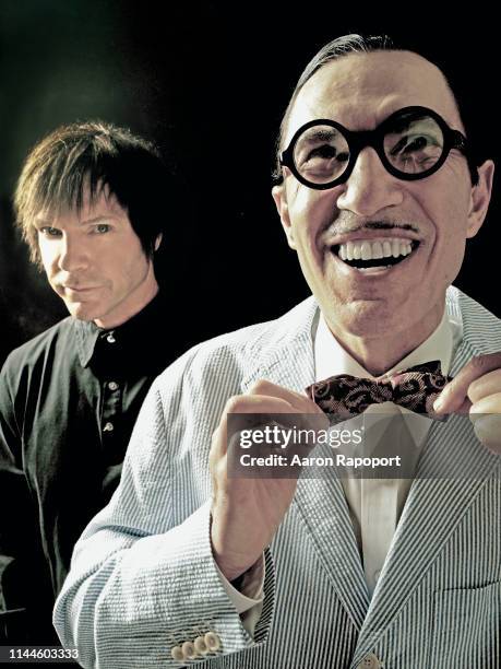 Los Angeles Sparks members Russell Mael and Ron Mael pose for a portrait in Hollywood, California