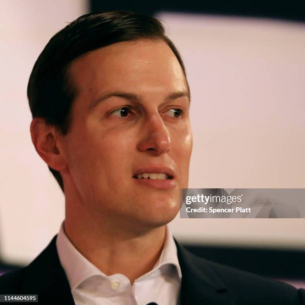 Senior advisor to the President of the United States, Jared Kushner, speaks to White House correspondent Brian Bennett at the TIME 100 Summit on...