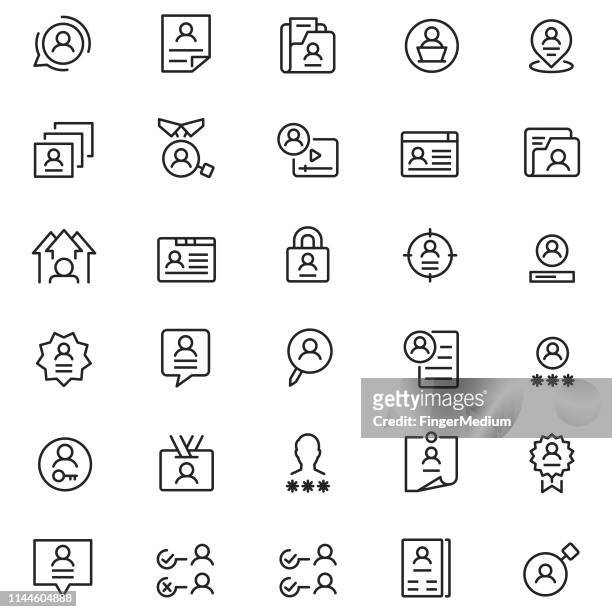 user profile icon - identity stock illustrations