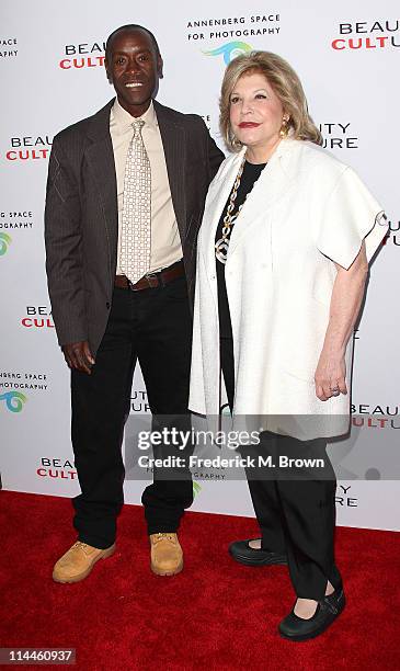 Actor Don Cheadle and Wallis Annenberg, Chairman of the Board/President/CEO of the Annenberg Foundation attend the Opening Night of "Beauty Culture"...