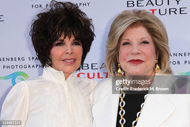 Composer Carol Bayer Sager and Wallis Annenberg, Chairman of the Board/President/CEO of the Annenberg Foundation attend the Opening Night of "Beauty...