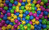 Stack of lottery balls