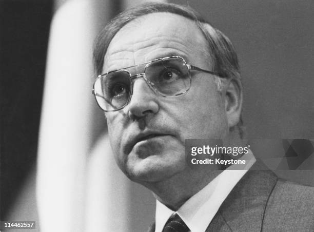 German politician Helmut Kohl, chairman of the opposition Christian Democratic Union , May 1981.