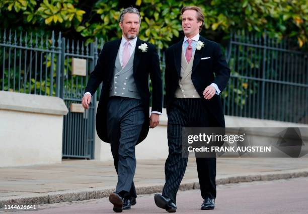 Thomas Kingston arrives for his wedding ceremony to Lady Gabriella Windsor at St George's Chapel in Windsor Castle, Windsor, west of London, on May...