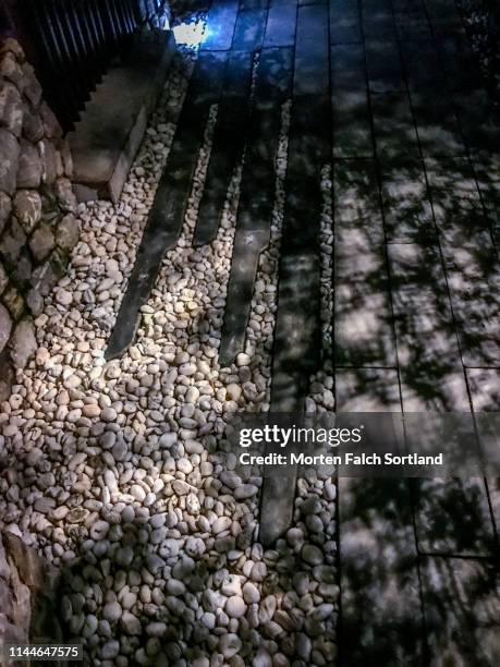 pebbled footpath in takua pa, thailand - pebbled road stock pictures, royalty-free photos & images