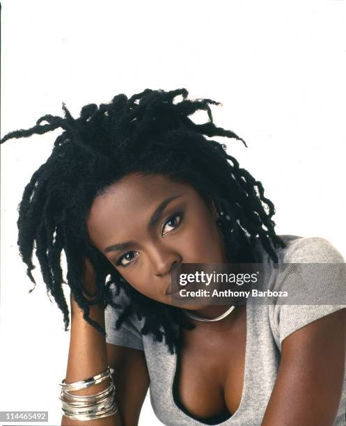 Portrait of American pop and rhythm & blues musician Lauryn Hill, 1998.