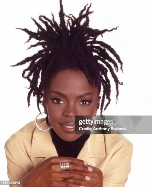 Portrait of American pop and rhythm & blues musician Lauryn Hill, 1998.