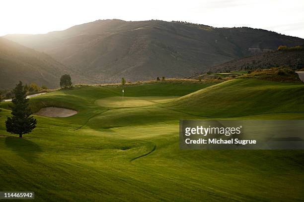 a golf course. - golf course stock pictures, royalty-free photos & images