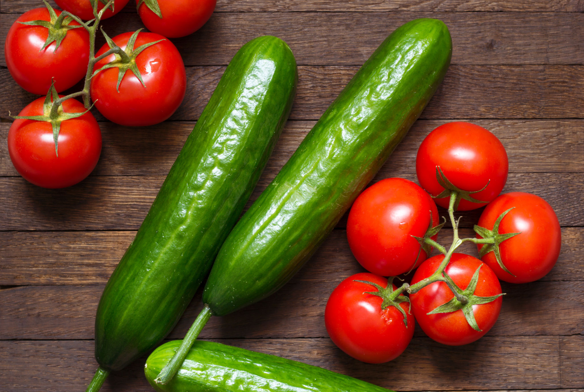 tomatoes cucumbers