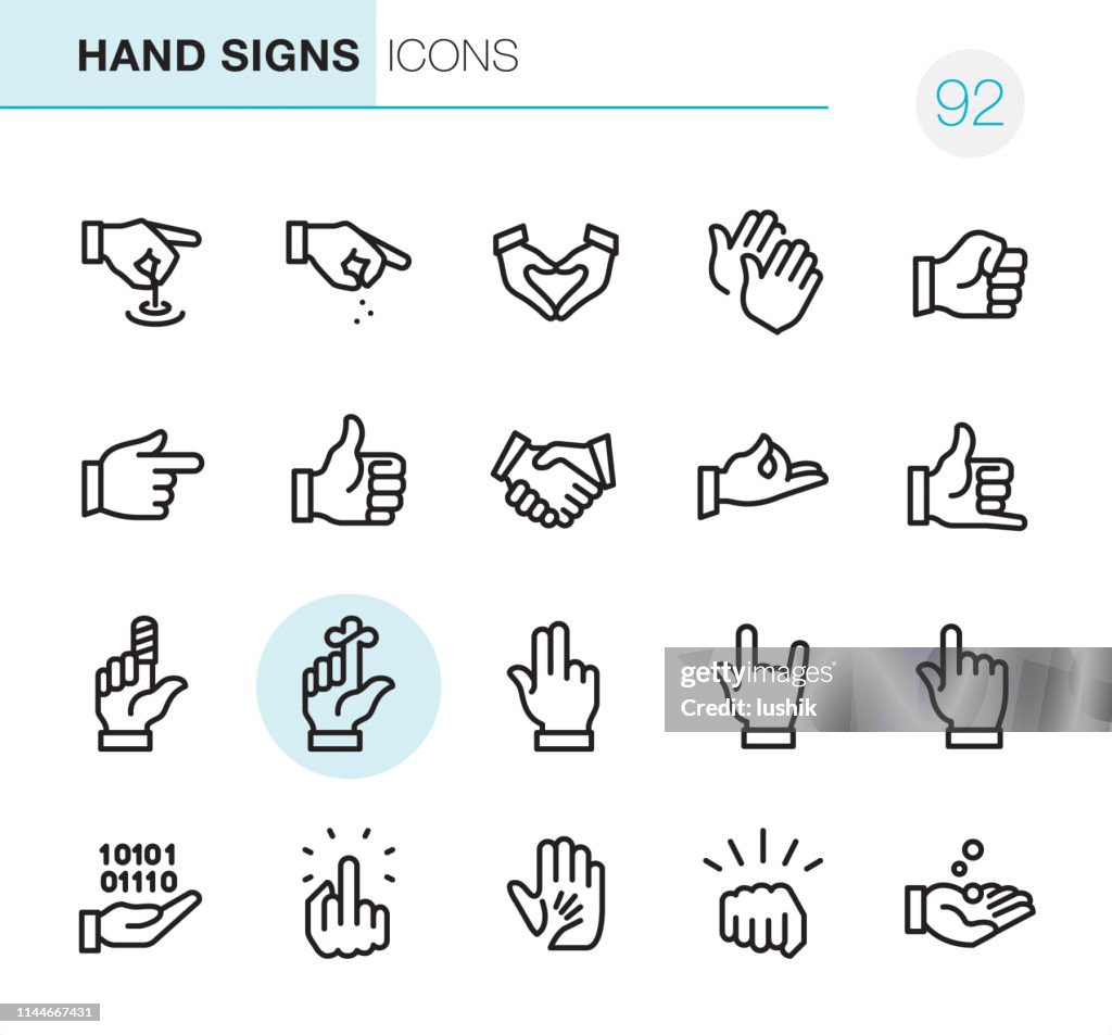 Hand Signs - Pixel Perfect icons