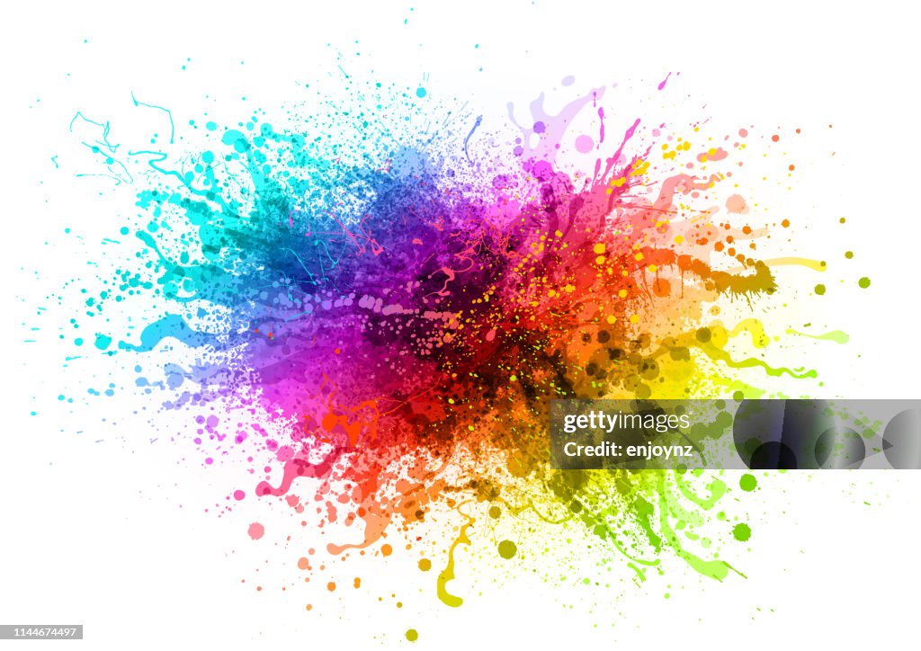 Rainbow paint splash