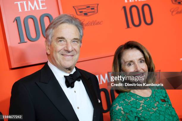 Paul Pelosi and Nancy Pelosi attend the TIME 100 Gala Red Carpet at Jazz at Lincoln Center on April 23, 2019 in New York City.