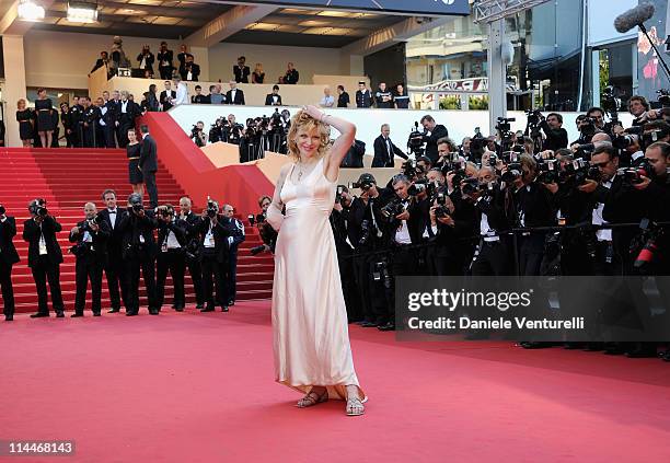 Courtney Love attends the "This Must Be The Place" Premiere during the 64th Cannes Film Festival at the Palais des Festivals on May 20, 2011 in...