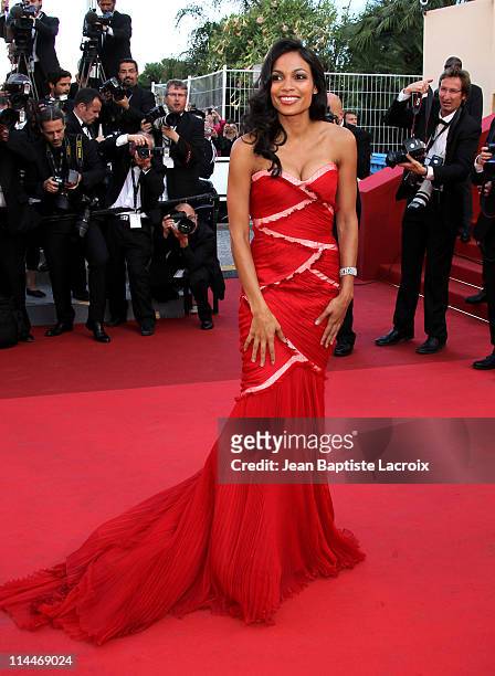 Rosario Dawson attends the "This Must Be The Place" Premiere during the 64th Cannes Film Festival at Palais des Festivals on May 20, 2011 in Cannes,...