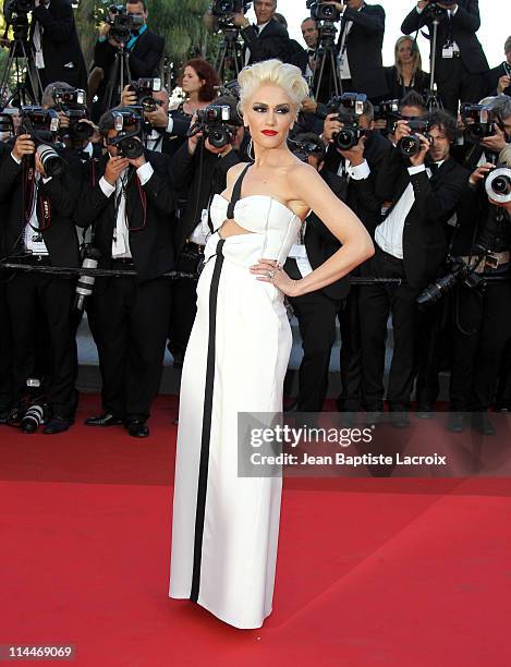 Gwen Stefani attends the "This Must Be The Place" Premiere during the 64th Cannes Film Festival at Palais des Festivals on May 20, 2011 in Cannes,...
