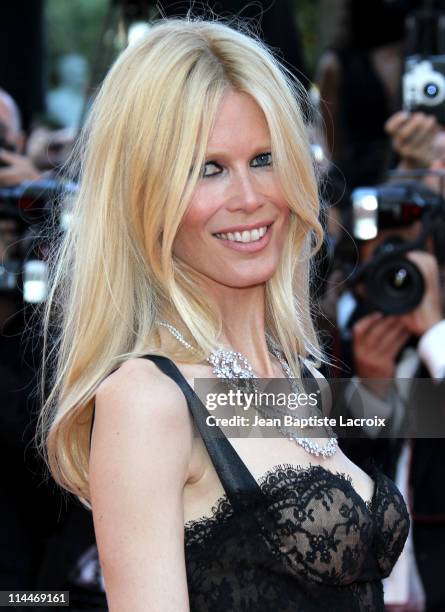 Claudia Schiffer attends the "This Must Be The Place" Premiere during the 64th Cannes Film Festival at Palais des Festivals on May 20, 2011 in...