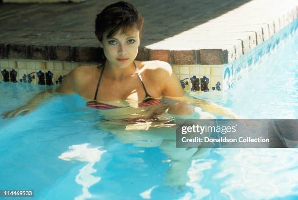 Actress Emma Samms poses for a portrait in circa 1985 in Los Angeles, California.