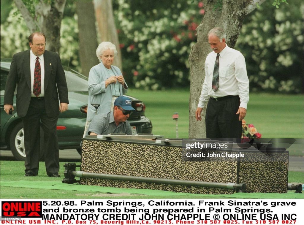 5.20.98. Palm Springs, California. Frank Sinatra's grave and bronze