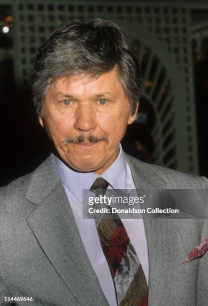 Actor Charles Bronson poses for a portrait in circa 1985 in Los Angeles, California.