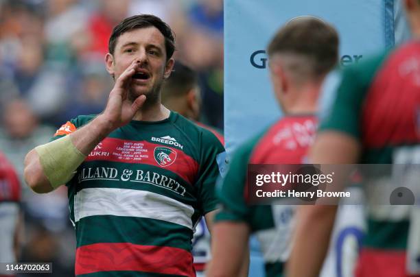 Matt Smith of Leicester Tigers during the Gallagher Premiership Rugby match between Leicester Tigers and Bath Rugby at Welford Road Stadium on May...