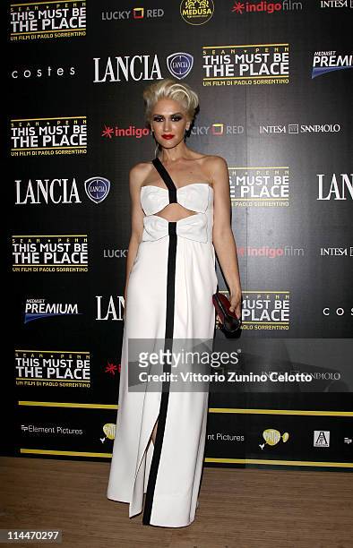 Gwen Stefani attends the 'This Must Be The Place' party hosted by Lancia during the 64th Cannes Film Festival at Plage La Mandala on May 20, 2011 in...